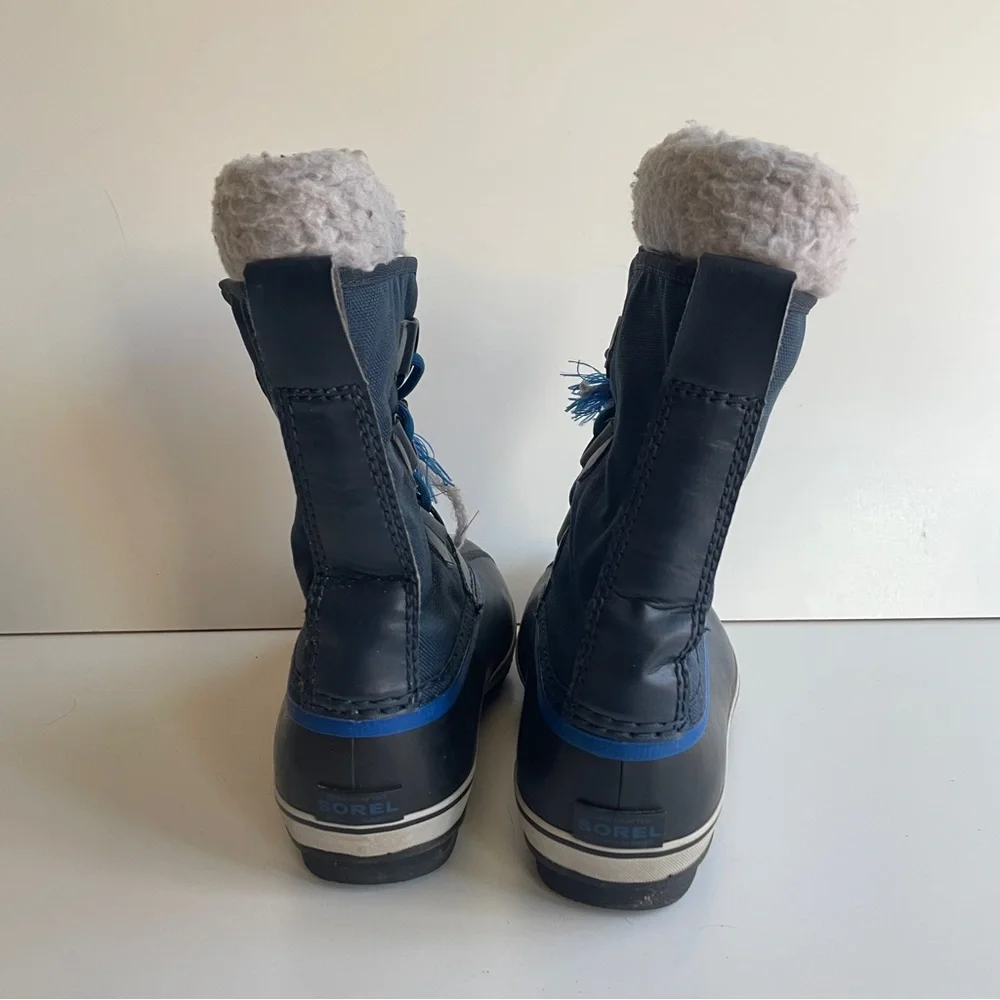Sorel Kids Youth Yoot Pac Nylon Winter Snow Blue Boot Size 4 Waterproof